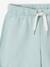 Meisjessportshort in fleece blauwgroen+marineblauw+vanille - vertbaudet enfant 