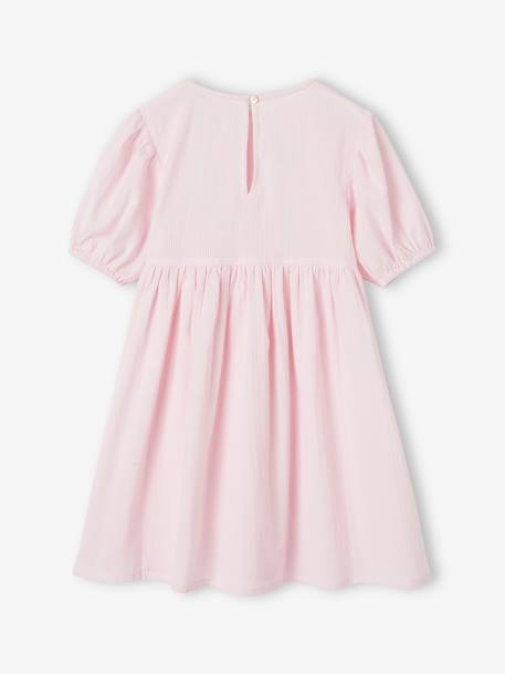 Robe en seersucker fille lilas+rose pâle - vertbaudet enfant 