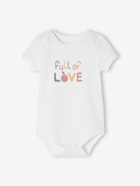 Lot de 5 bodies emmanchure US bébé en coton biologique vieux rose - vertbaudet enfant 