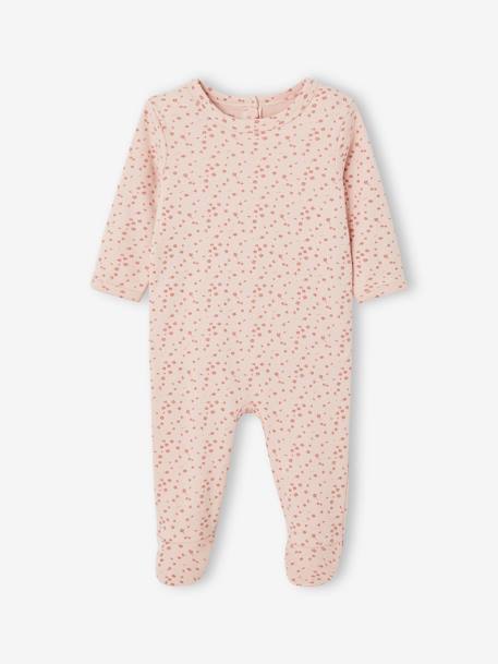 Lot de 3 pyjamas bébé mixtes en interlock BASICS bleu grisé+rose - vertbaudet enfant 