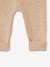 3-delige gebreide set: vest, broek en babyschoentjes gemêleerd beige - vertbaudet enfant 