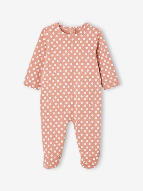 Lot de 3 pyjamas bébé mixtes en interlock BASICS bleu grisé+rose - vertbaudet enfant 