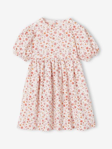 Robe en seersucker fille lilas+rose pâle - vertbaudet enfant 