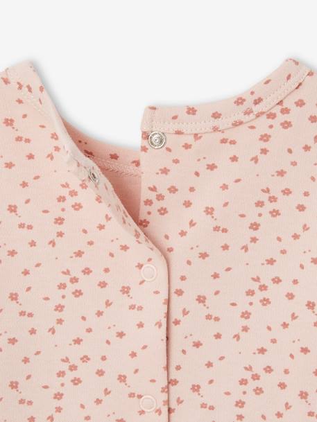 Lot de 3 pyjamas bébé mixtes en interlock BASICS bleu grisé+rose - vertbaudet enfant 