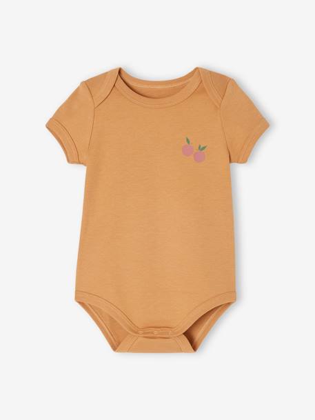 Lot de 5 bodies emmanchure US bébé en coton biologique vieux rose - vertbaudet enfant 