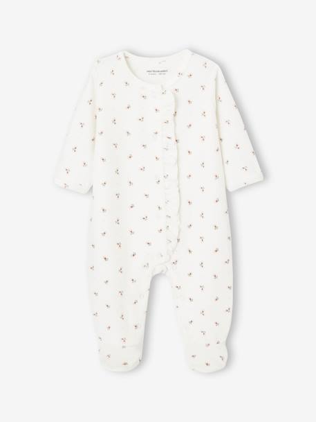 Lot de 2 pyjamas bébé fille en velours vieux rose - vertbaudet enfant 