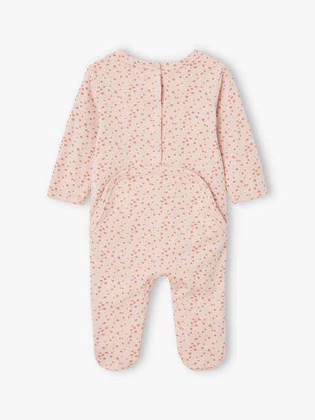 Lot de 3 pyjamas bébé mixtes en interlock BASICS bleu grisé+rose - vertbaudet enfant 