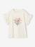 T-shirt bouquet en relief manches brodées fille vanille - vertbaudet enfant 