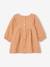 Robe brodée bébé en gaze de coton caramel - vertbaudet enfant 