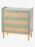 Commode en cannage POÉSIE rose+vert - vertbaudet enfant 
