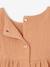 Robe brodée bébé en gaze de coton caramel - vertbaudet enfant 