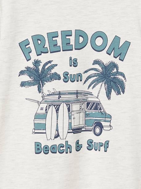 Set van 3 geassorteerde jongens-T-shirts met korte mouwen gemêleerd wit+pecannoot - vertbaudet enfant 