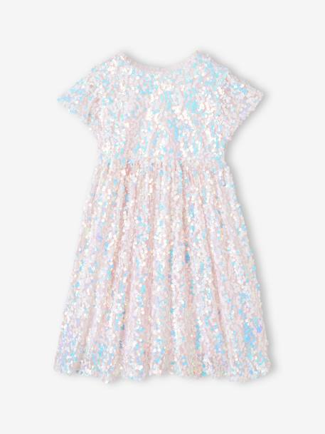 Robe cérémonie à sequins fille écru - vertbaudet enfant 