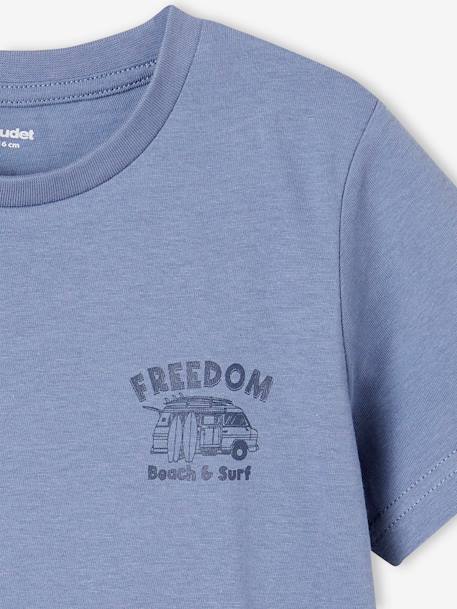 Set van 3 geassorteerde jongens-T-shirts met korte mouwen gemêleerd wit+pecannoot - vertbaudet enfant 