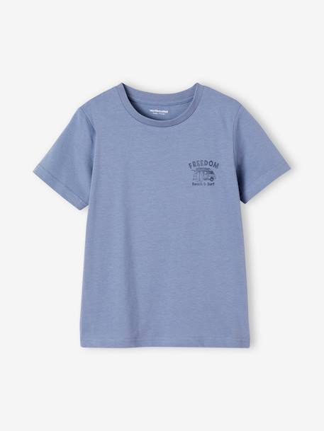 Set van 3 geassorteerde jongens-T-shirts met korte mouwen gemêleerd wit+pecannoot - vertbaudet enfant 