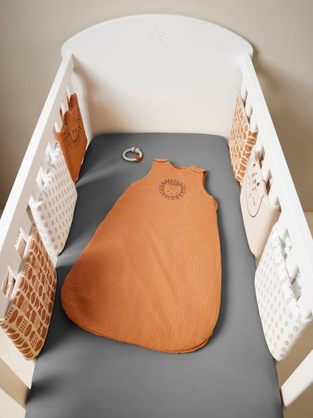 Mouwloos zomers slaapzakje ETHNIC Oeko-Tex® okergeel+saliegroen - vertbaudet enfant 