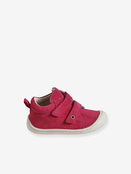 Chaussures premiers pas bébé scratchs bordeaux+fuchsia+jaune pâle+marine+or+rose - vertbaudet enfant 