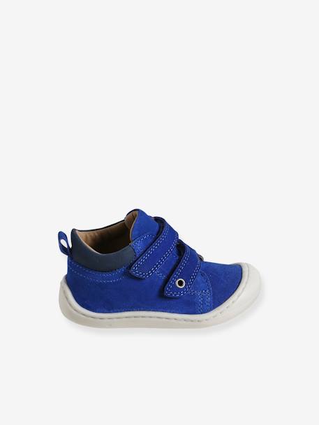 Chaussures premiers pas bébé scratchs bleu+bleu électrique+marine - vertbaudet enfant 