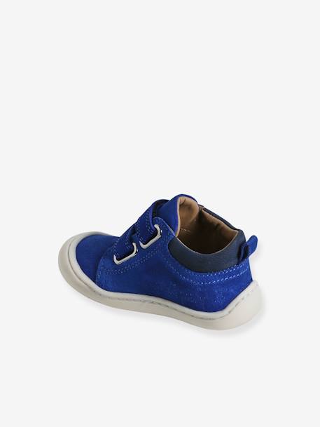 Chaussures premiers pas bébé scratchs bleu+bleu électrique+marine - vertbaudet enfant 