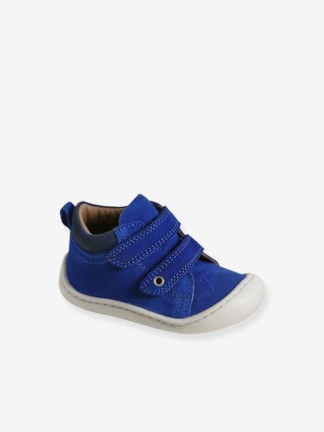 Chaussures premiers pas bébé scratchs bleu+bleu électrique+marine - vertbaudet enfant 