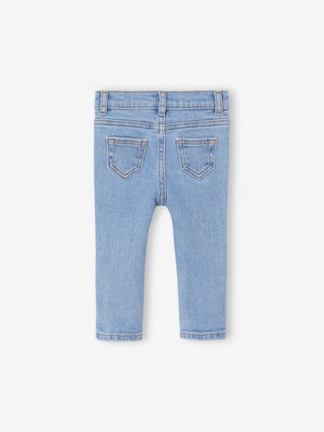 Babyjeans rechte pasvorm BASICS gebleekt denim+ongewassen denim - vertbaudet enfant 