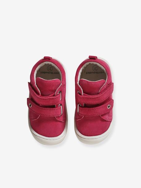 Chaussures premiers pas bébé scratchs bordeaux+fuchsia+jaune pâle+marine+or+rose - vertbaudet enfant 