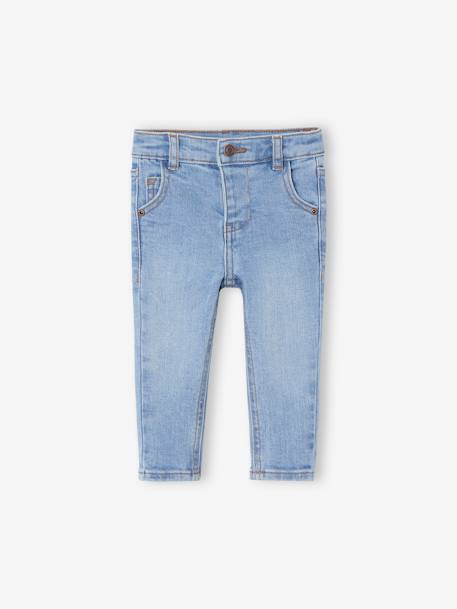 Babyjeans rechte pasvorm BASICS gebleekt denim+ongewassen denim - vertbaudet enfant 