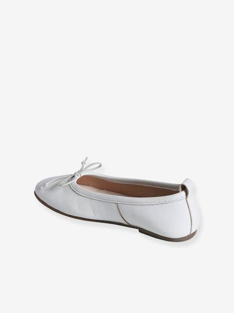 Ballerines en cuir fille blanc - vertbaudet enfant 