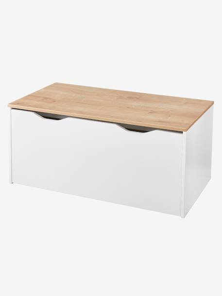 Opbergkoffer/-bank op wieltjes hout+wit - vertbaudet enfant 