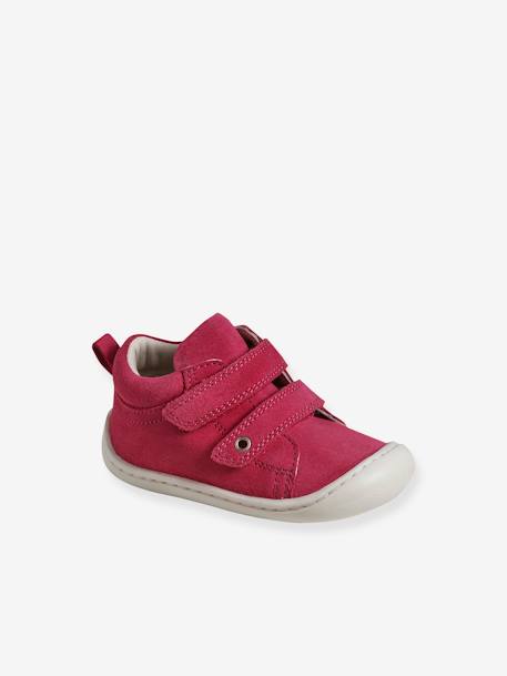 Chaussures premiers pas bébé scratchs bordeaux+fuchsia+jaune pâle+marine+or+rose - vertbaudet enfant 