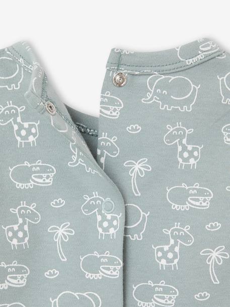 Lot de 3 pyjamas bébé mixtes en interlock BASICS bleu grisé+rose - vertbaudet enfant 