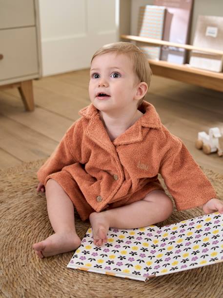 Bébé-Peignoir Oversize bébé avec coton recyclé personnalisable