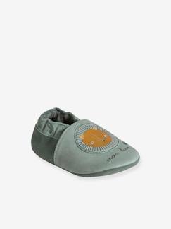 Schoenen-Baby schoenen 17-26-Slofjes-Elastische leren babyschoentjes in soepel leer