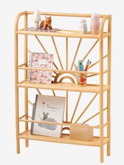 Slaapkamer en Opbergoplossingen-Opbergmeubel-Wandplank-Rotan boekenkast met 3 niveaus Zon