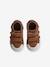 Stoffen sneakers met klittenband babyjongen beige, bedrukt+donkerbruin - vertbaudet enfant 