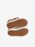 Stoffen sneakers met klittenband babyjongen beige, bedrukt+donkerbruin - vertbaudet enfant 