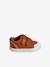 Stoffen sneakers met klittenband babyjongen beige, bedrukt+donkerbruin - vertbaudet enfant 