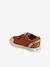 Stoffen sneakers met klittenband babyjongen beige, bedrukt+donkerbruin - vertbaudet enfant 