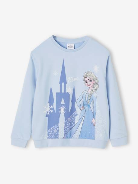 Sweat-shirt fille Disney Reine des Neiges bleu ciel - vertbaudet enfant 
