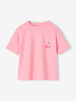 Meisje-T-shirt, souspull-T-shirt-Effen Basics meisjesshirt met korte mouwen