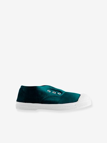 Tennis élastiquées enfant Elly E15149C15N marron+vert+vert d'eau - vertbaudet enfant 