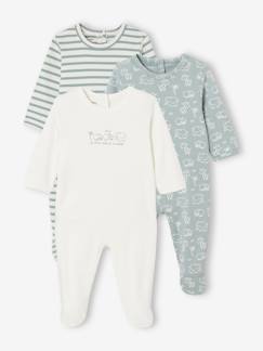 Bébé-Pyjama, surpyjama-Lot de 3 pyjamas bébé mixtes en interlock BASICS