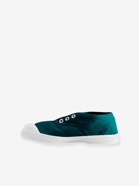 Tennis élastiquées enfant Elly E15149C15N marron+vert+vert d'eau - vertbaudet enfant 