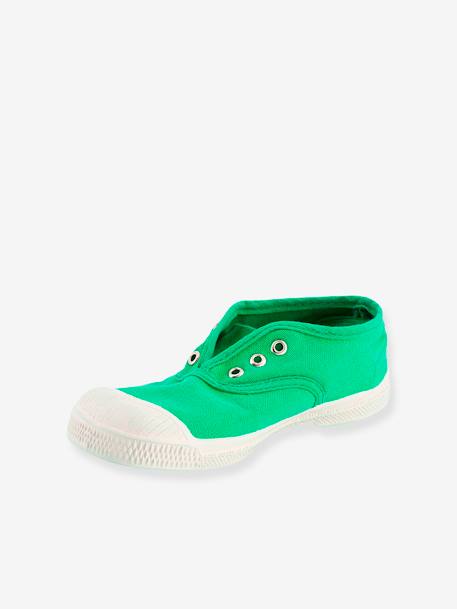 Tennis élastiquées enfant Elly E15149C15N marron+vert+vert d'eau - vertbaudet enfant 
