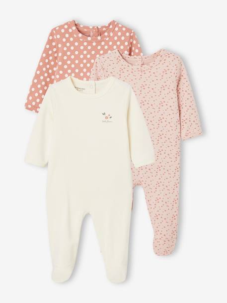 Bébé-Lot de 3 pyjamas bébé mixtes en interlock BASICS