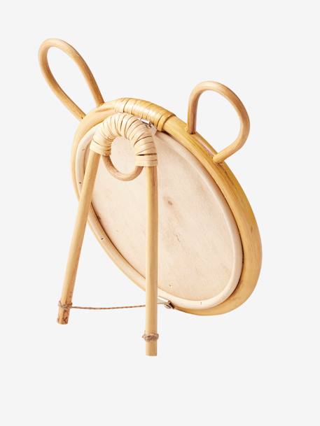 Miroir en rotin Ourson à poser beige - vertbaudet enfant 