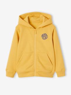 -Sweat garçon zippé à capuche motif poitrine