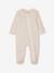 Set van 3 pyjama's van jersey met rits BASICS cappuccino+chambrayblauw+rouge - vertbaudet enfant 