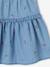 Jupe brodée cerises fille en denim léger stone - vertbaudet enfant 