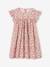 Robe fille imprimée fille manches à volants blanc imprimé+rose pâle+vert émeraude - vertbaudet enfant 